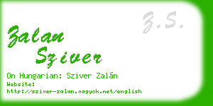 zalan sziver business card